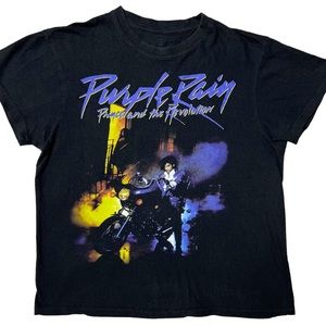 Prince Estate Purple Rain Graphic T-Shirt in Black Unisex Sz S